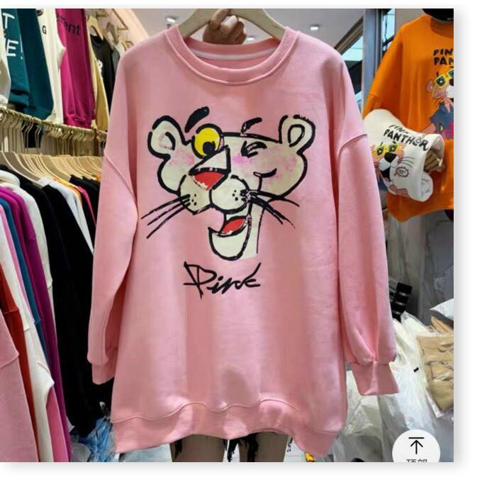 Áo sweater nỉ ngoại CHÚ BÁO HỒNG SIÊU ĐẸP HOT HOT NHẤT 2021 THỜI TRANG KING FASHION
