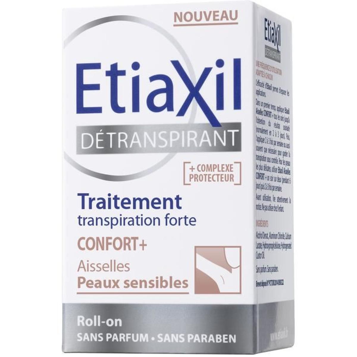 Lăn khử mùi Etiaxil Détranspirant Traitement Confort+ Aisselles Peaux Sensibles 15ml (Dành cho da siêu nhạy cảm)