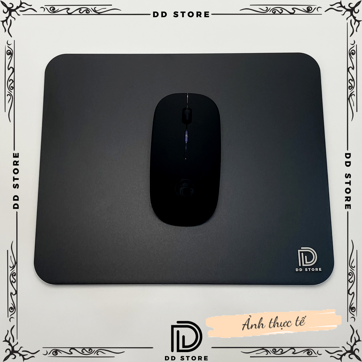 Miếng Lót Chuột Nhôm (Mouse pad Aluminum) DD-100 kích thước 245x202mm Hàng Chính Hãng