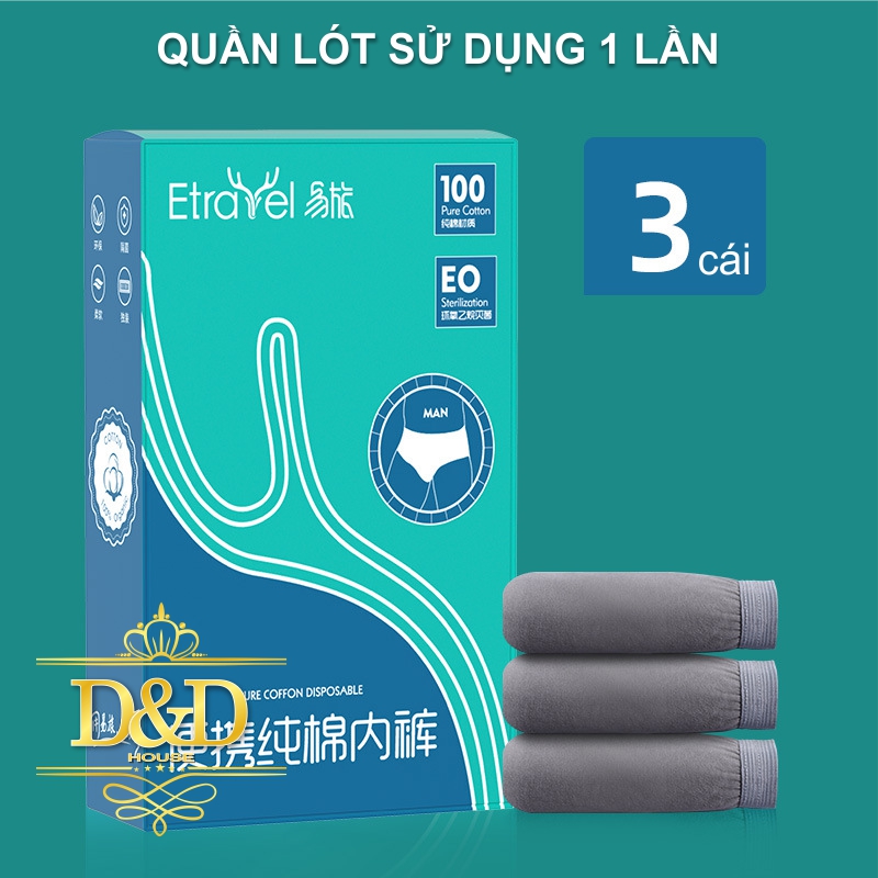 Quần lót nam cotton du lịch ETRAVEL dùng 1 lần