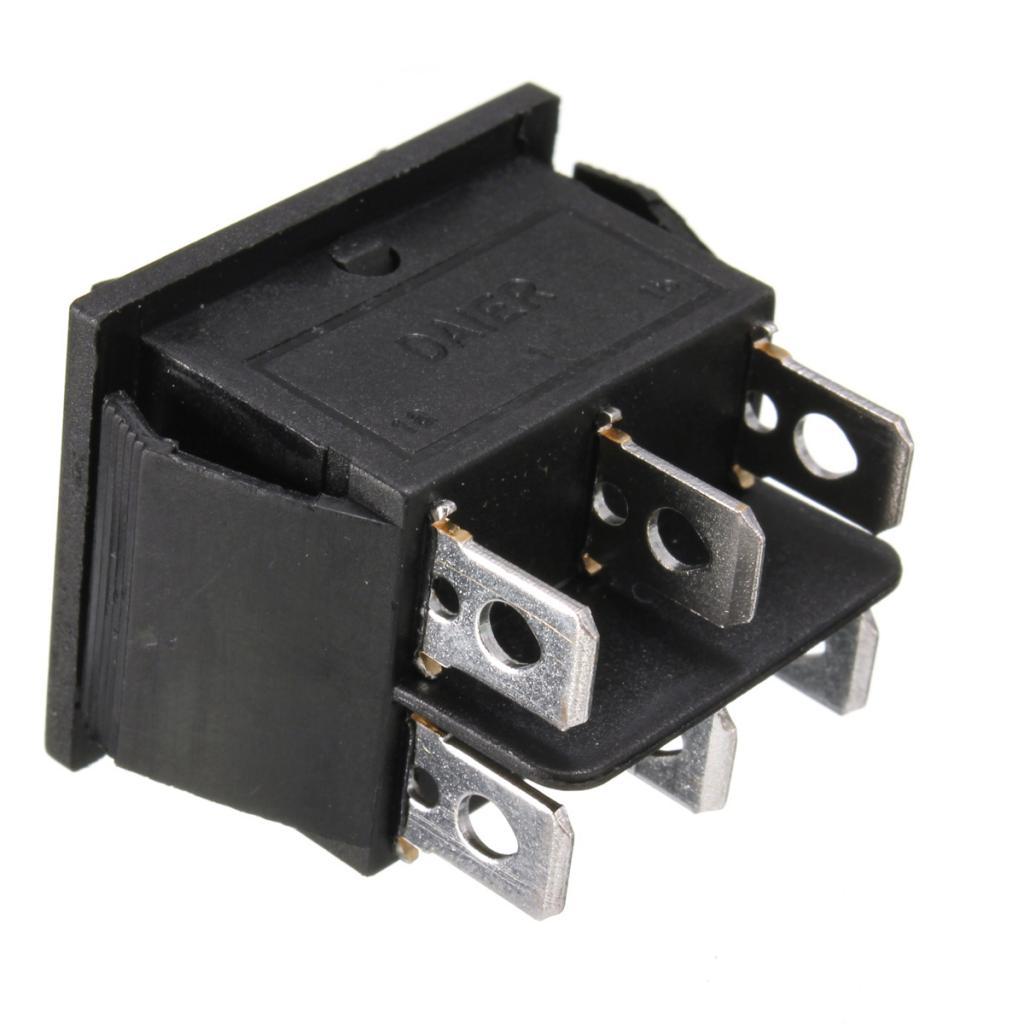 Pair 6-Pin Sunroof Locks Rocker Momentary Switch DPDT On/Off/On 12V