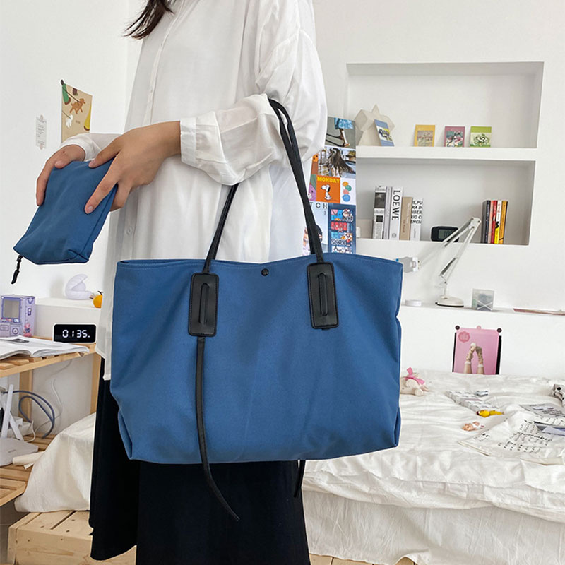 Combo Túi Xách Nữ Kèm Túi Nhỏ, Túi Vải Canvas Cỡ Lớn Đựng Nhiều Đồ, Túi Tote Đeo Vai Phong Cách Hàn Quốc Cỡ Lớn - OTV115 - Ope Store
