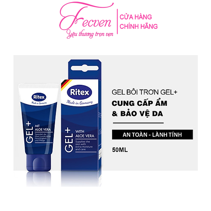 Gel Bôi Trơn Ritex Gel + Tinh Chất Lô Hội Giúp Cuộc Yêu Trơn Mượt, Tuýp 50ml Đức