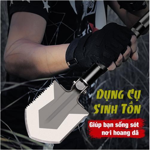 Dụng cụ sinh tồn 4 in 1 dành cho dân đi phượt leo núi