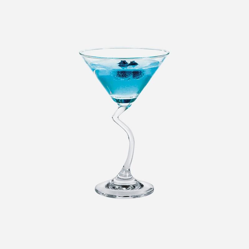 (Thủy Tinh - Ocean.21C07) Bộ 6 Ly Salsa Cocktail Chân Ziczac Ocean Thái Lan