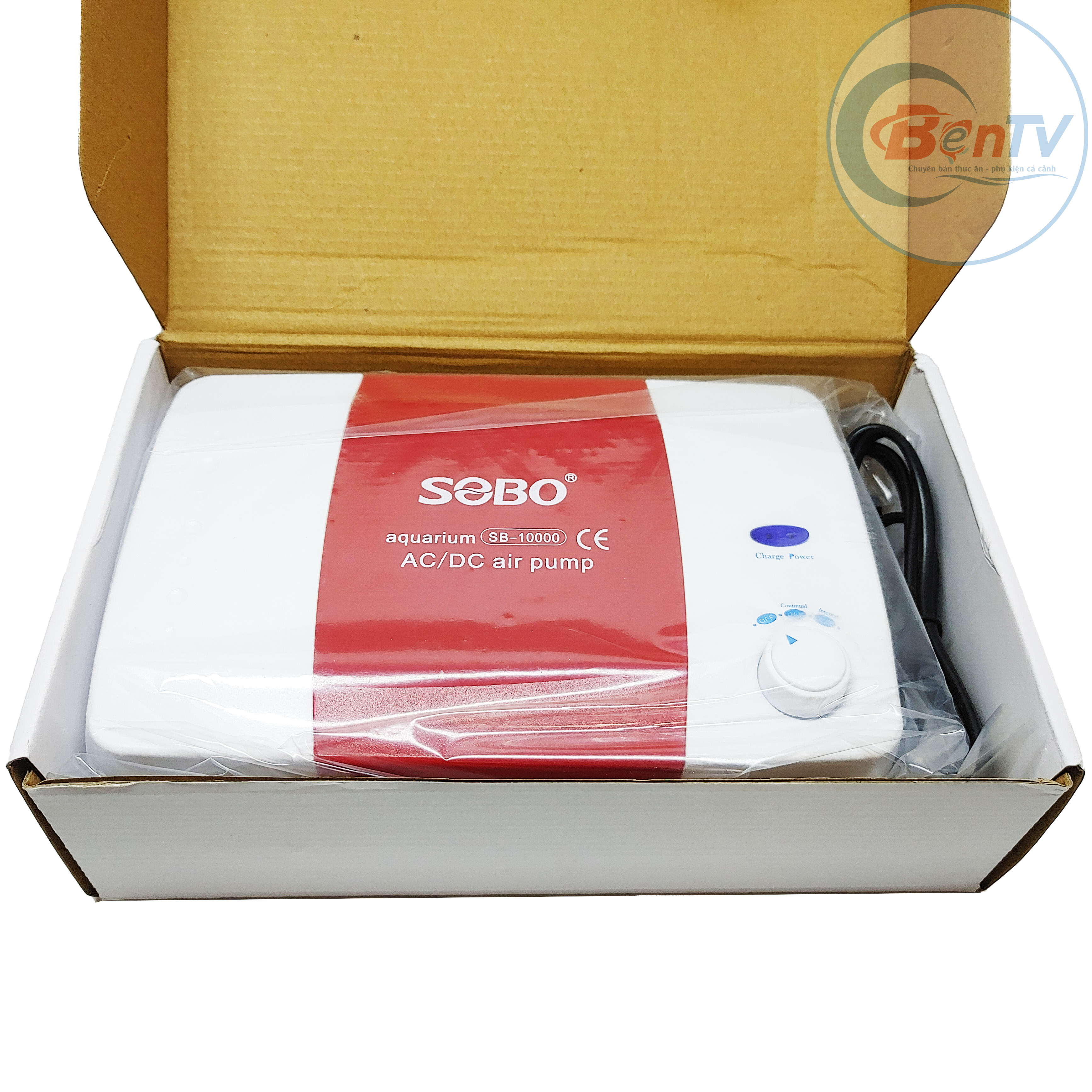 Máy sủi khí oxy tích điện SOBO SB-10000 thế hệ mới