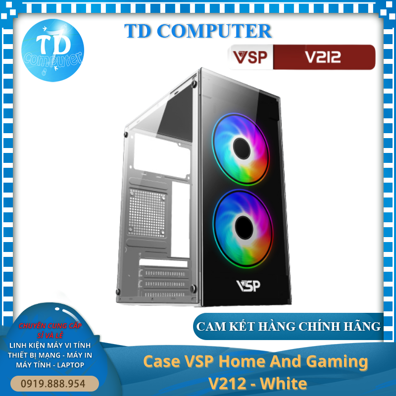 Vỏ máy tính Case VSP V212 Mica trong suốt (Mini-ATX/M-ATX/ITX) Không FAN - Hàng chính hãng TECH VISION phân phối