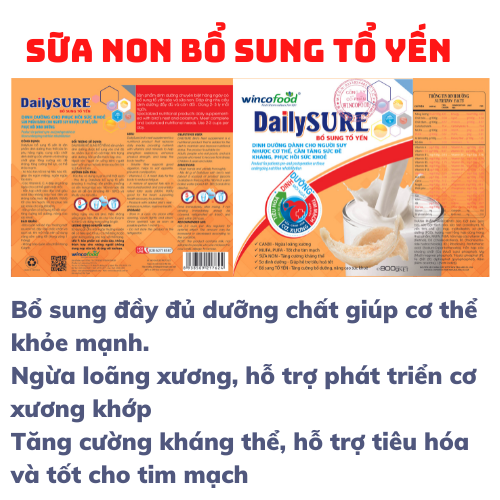 Sữa non bổ sung tổ yến Wincofood DailySURE (800g/lon)