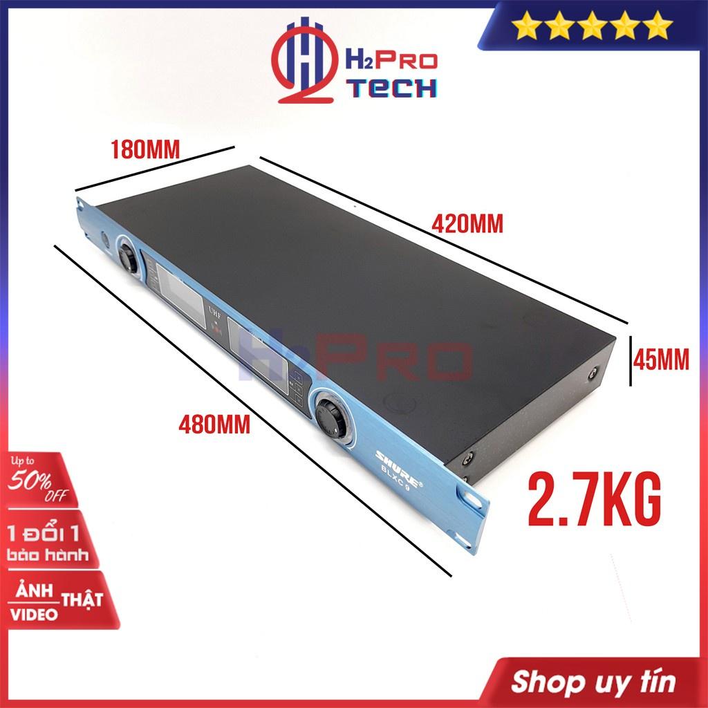 Bộ 2 Micro Không Dây, Mic Hát Karaoke Không Dây Shure BLXC9 Cao Cấp, Độ Nhạy Cao, Giảm Hú -H2Pro Tech