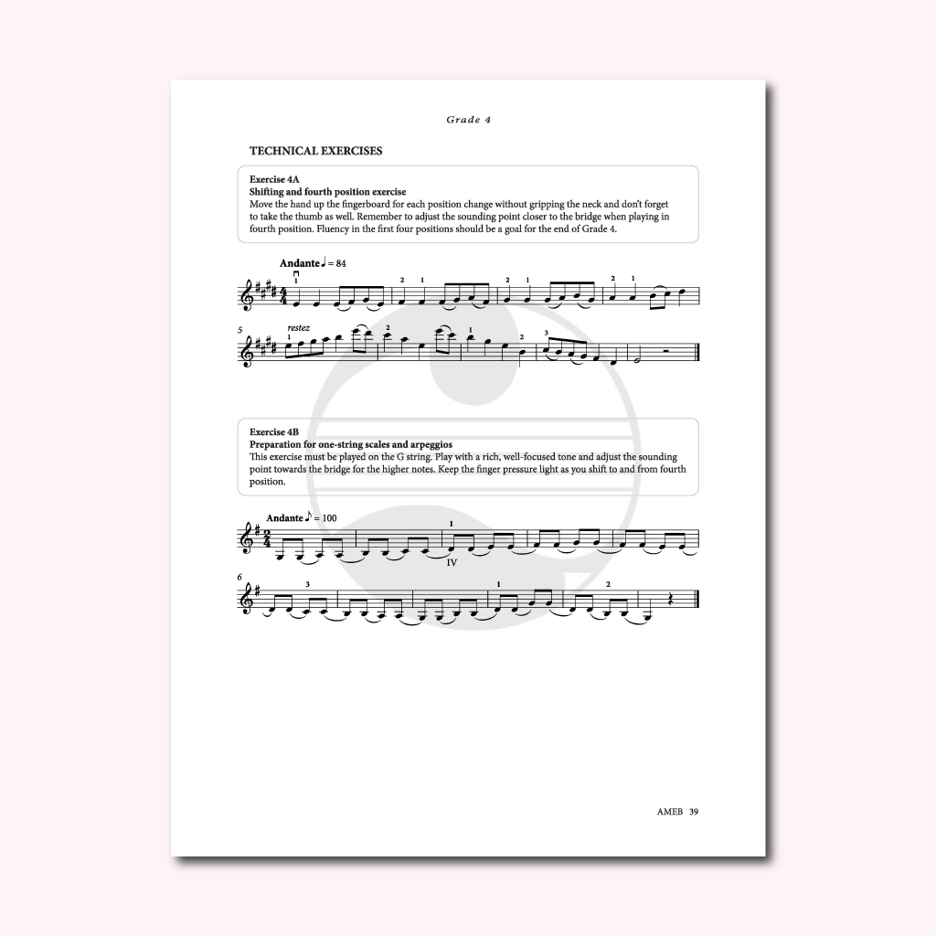 Sách Luyện Kỹ Thuật Violin AMEB - 2021 Violin Technical work