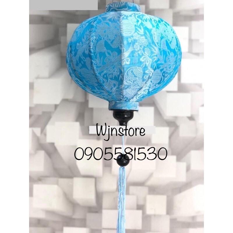 Đèn lồng hội an chất liệu vải dáng tròn đa dạng màu nha vietnames lanterns