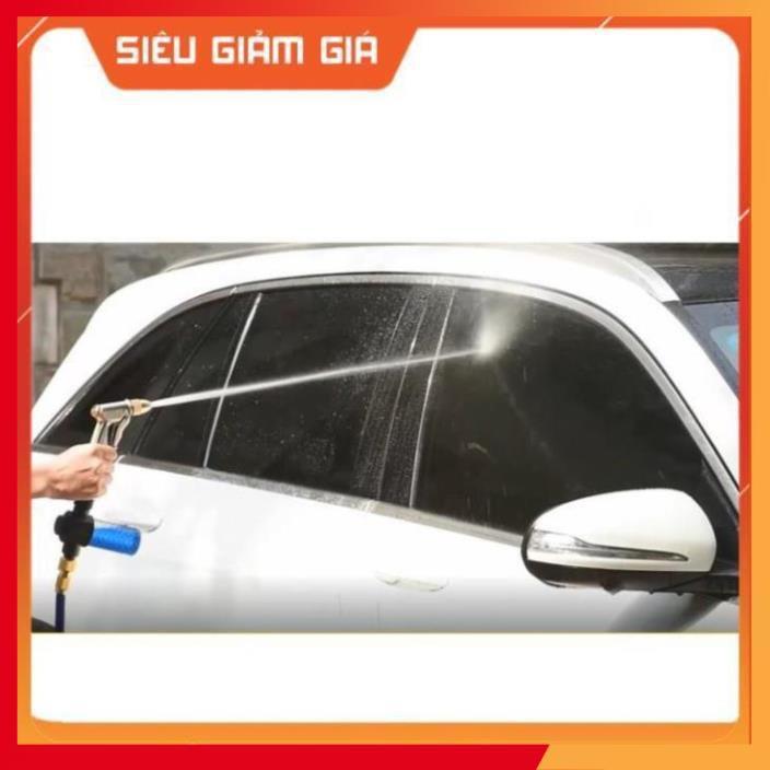 Bộ dây vòi xịt nước rửa xe, tưới cây .tăng áp 3 lần,loại 3m,5m 206701-3 đầu đồng,cút đồng nối đồng nhựa+ tặng đai