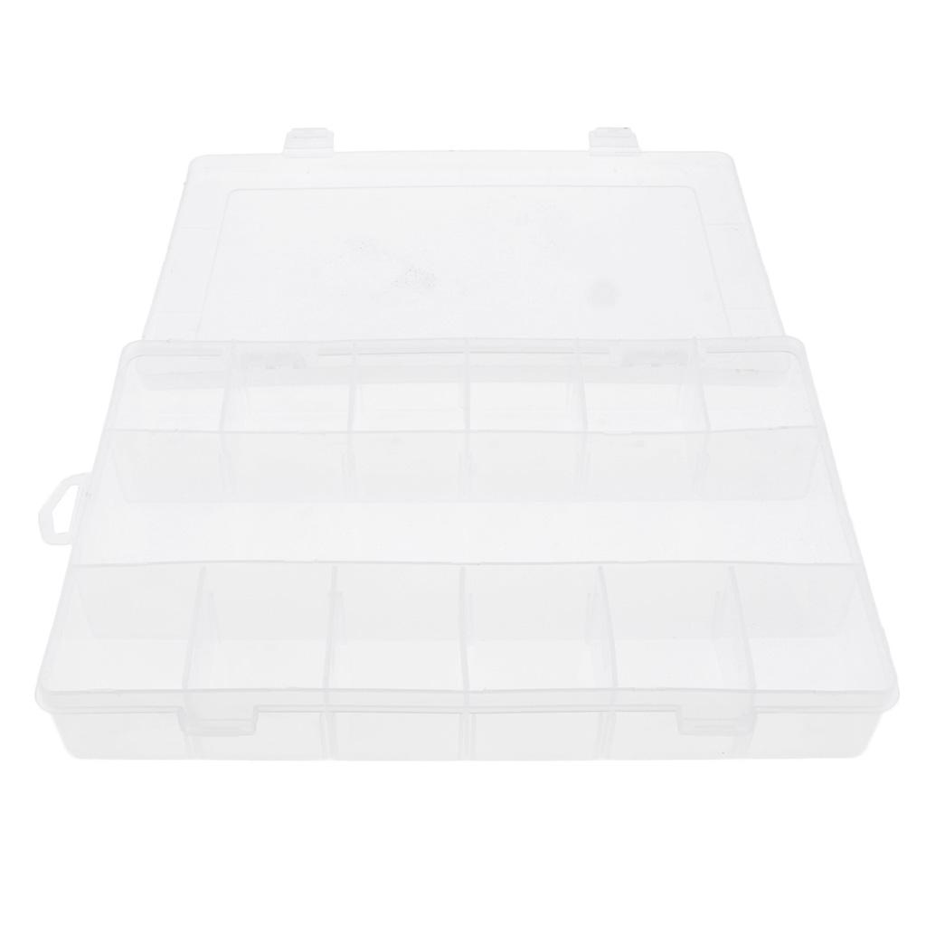 13 Grids Empty Box Jewelry Ring Beads Clear Gift Box Storage Container Case