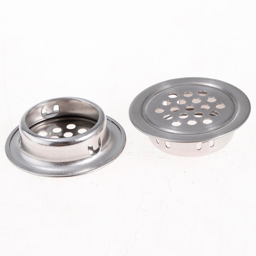 10Pcs Stainless Steel Air Vent Louver Round Cabine Hole Air Vent Cover