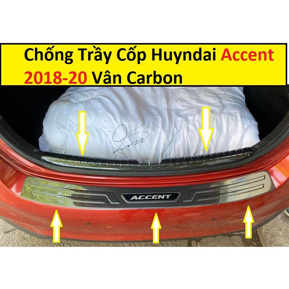 Chống Trầy Cốp Xe Huyndai Accent 2023-2018 Mẫu Vân Carbon Cao Cấp Nhất Thị Trường