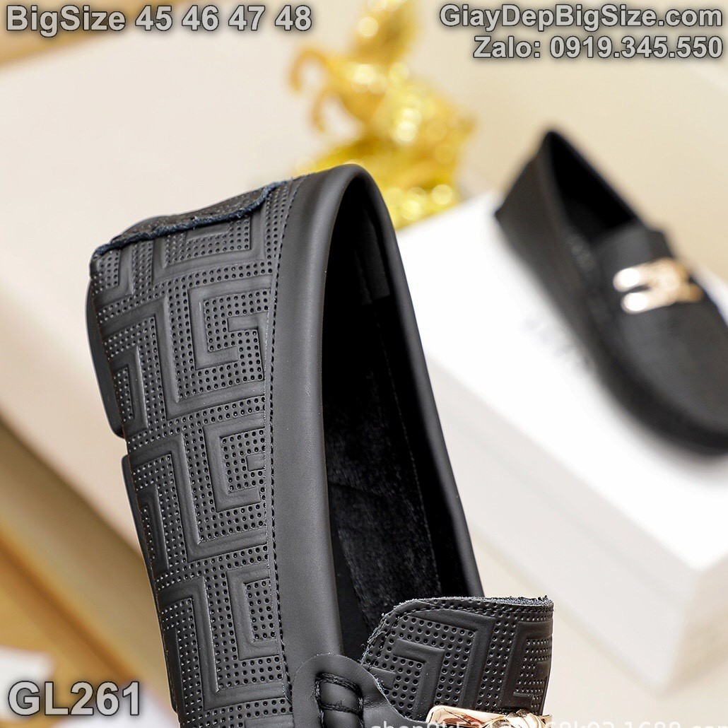 Giày mọi da đóng thủ công, giày lười cỡ lớn 45 46 47 48 cho nam cao to chân ú bè. Big size handmade loafers for wide feet