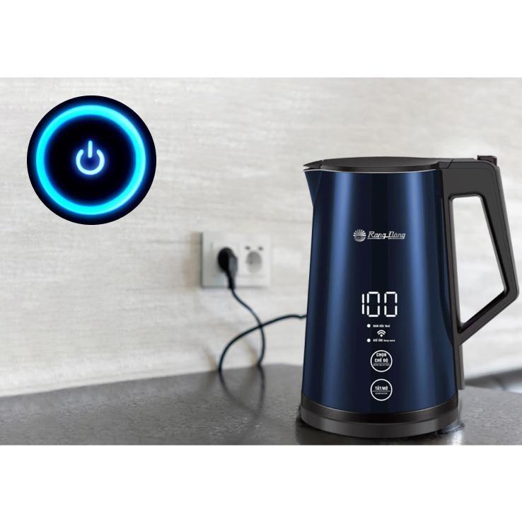 Ấm đun siêu tốc thông minh Rạng Đông Rạng  1,7L model AST17P1.S điều khiển qua app điện thoại, cài đặt hẹn giờ