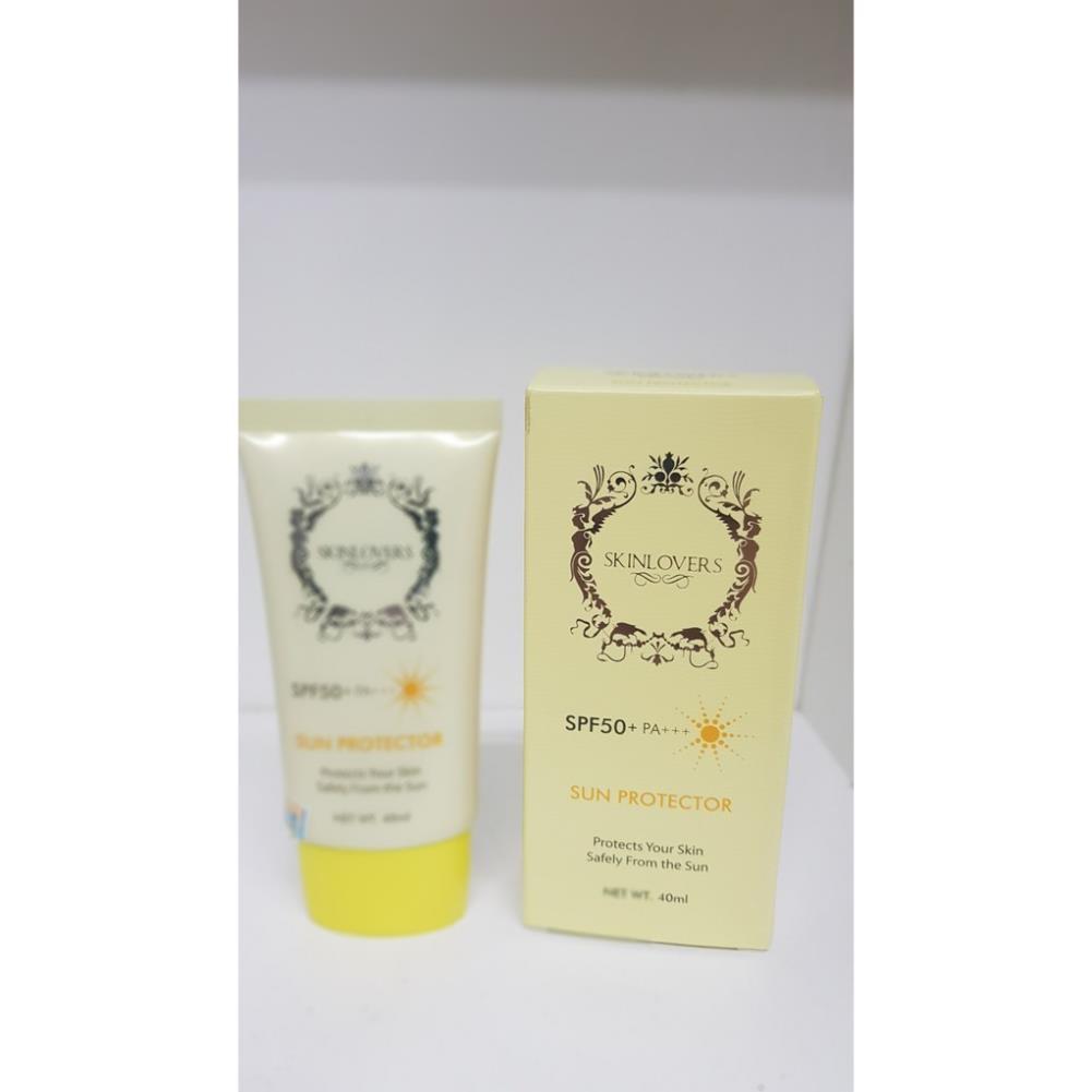 Kem chống nắng Skinlovers Sunprotec SPF50+/PA+++ - giúp nâng tone không tan trong nước 40ml