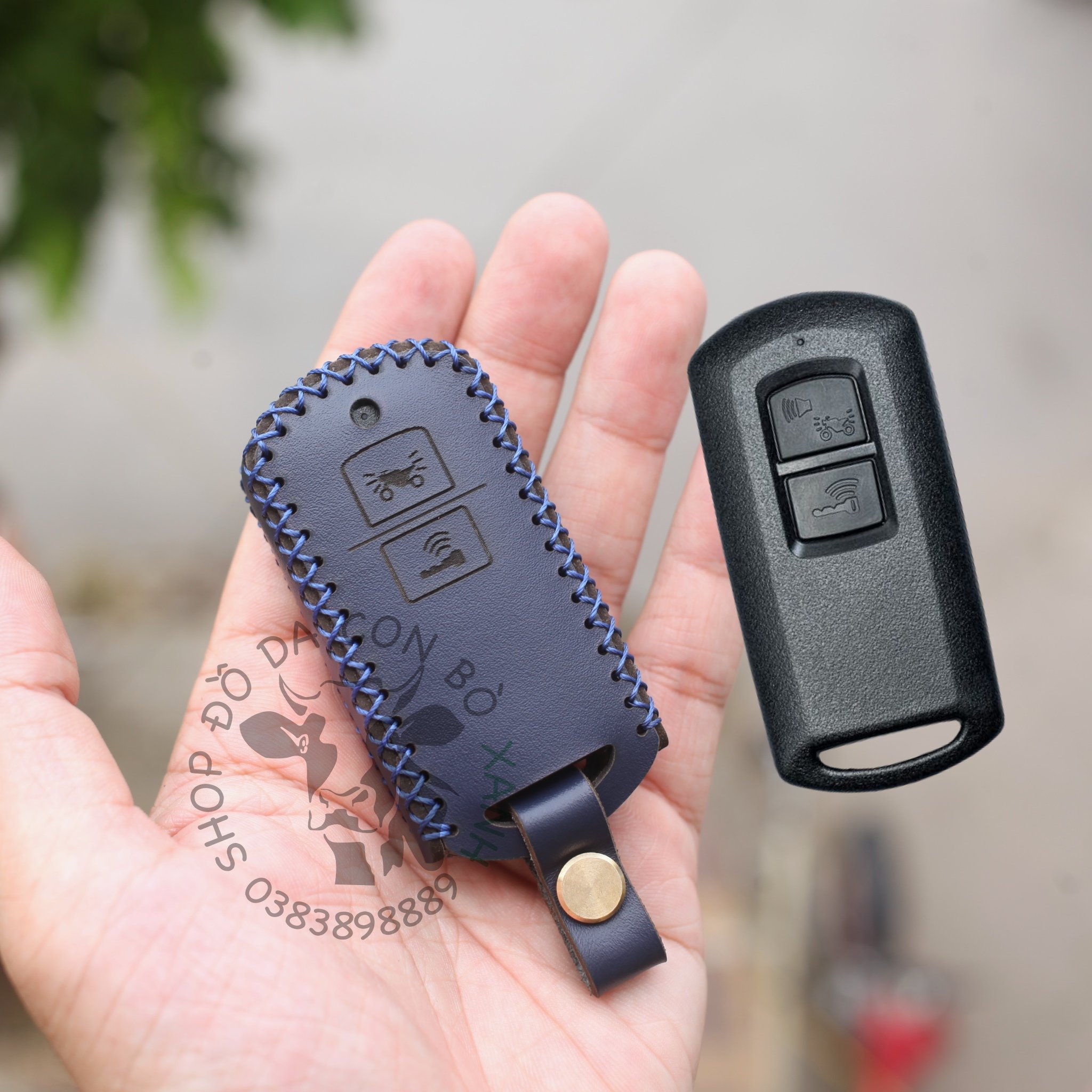 Bao đựng Chìa Khóa Honda Air Blade 150, Vario 150, Airblade 2020, Lead 2020 handmade da thật