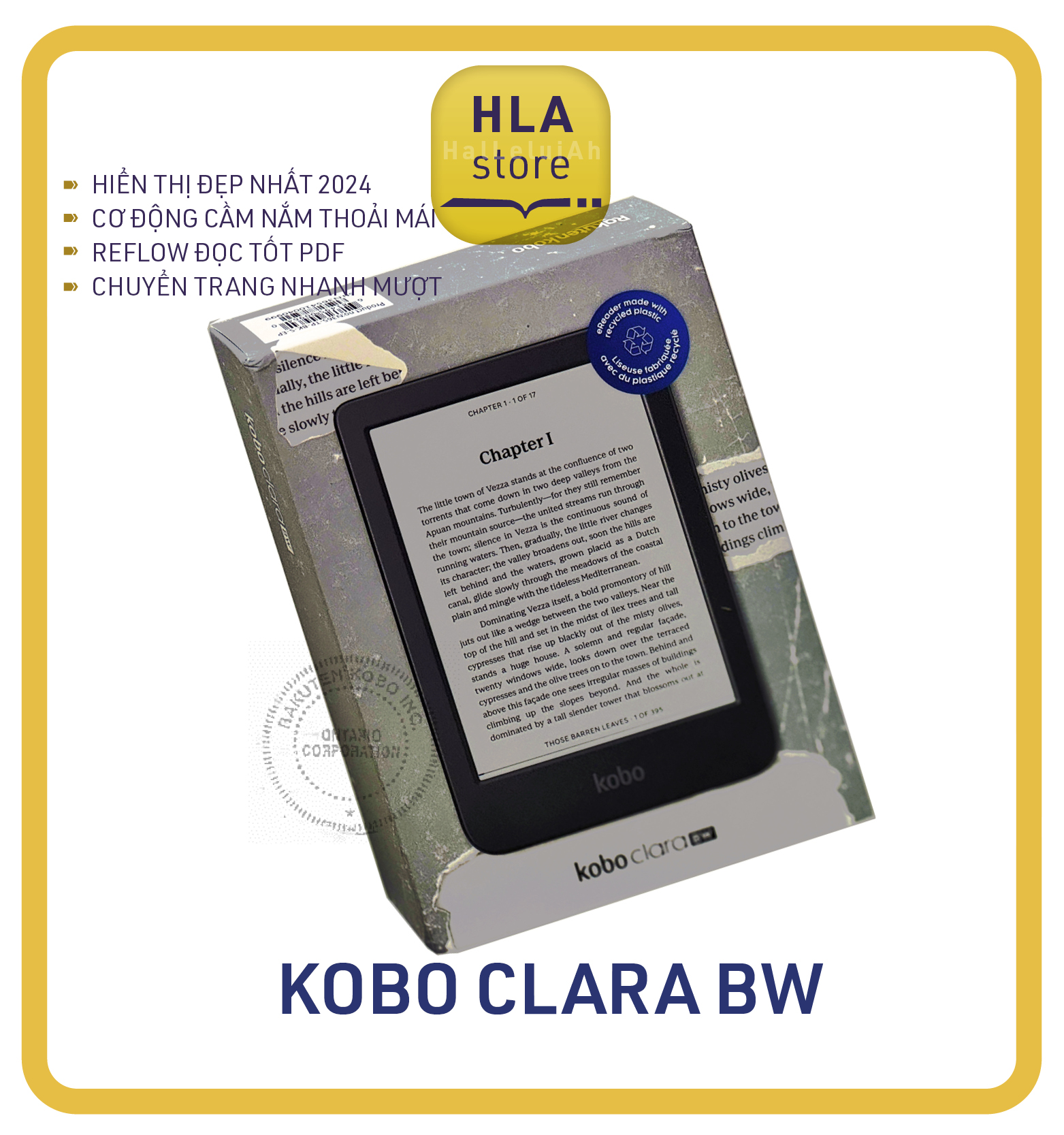 Máy đọc sách Kobo Clara (Clara Colour, Clara BW, Clara 2e, Clara HD) - 6inch, 16gb - Hàng Chính Hãng