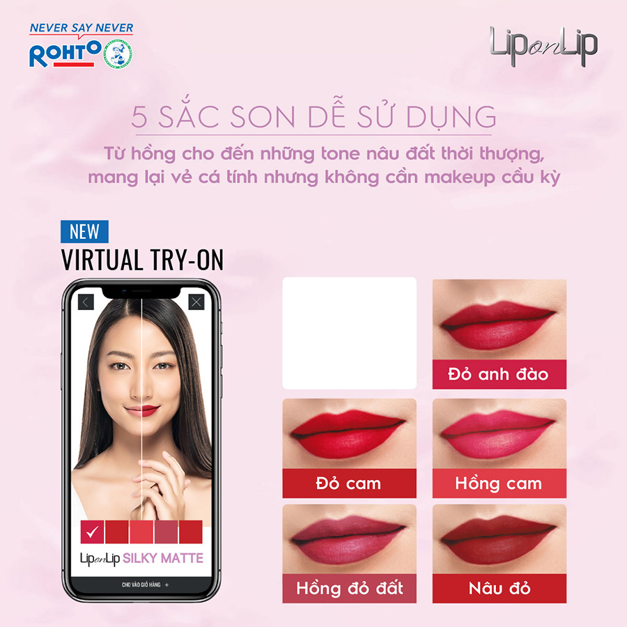 Son Lì Siêu Mịn Dưỡng Tối Ưu Lip On Lip Silky Matte 2.2g