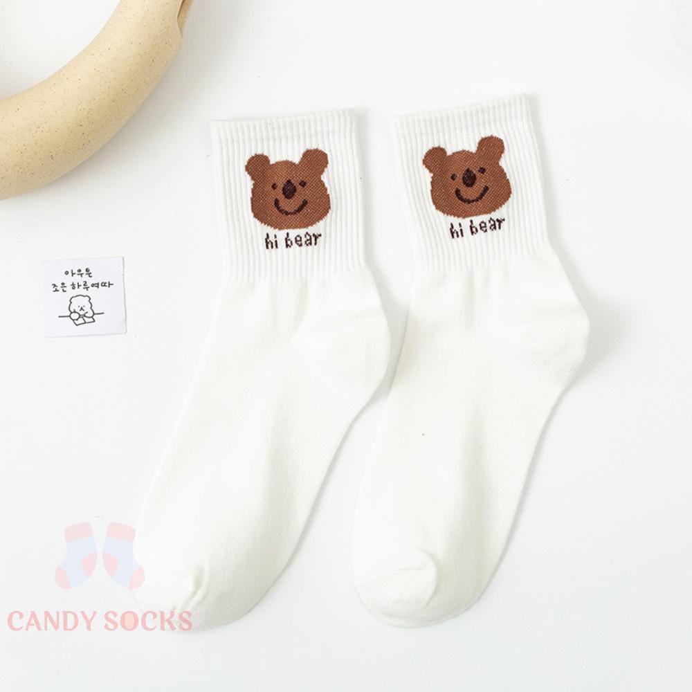 Tất nữ vớ nữ cổ trung, Set 5 đôi tất nữ phong cách Hàn Quốc, co dãn 4 chiều, chất liệu cotton Hàn cao cấp TN-200