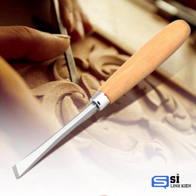 Bộ 6 mũi đục gỗ dao điêu khắc gỗ mini lưỡi thép hợp kim SK2