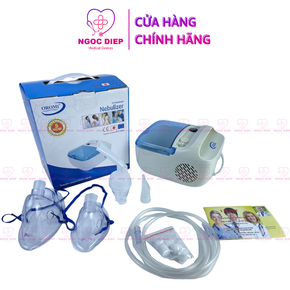 Máy xông khí dung OROMI TL-100-BG - Máy xông mũi họng cho trẻ em, người lớn - Hàng chính hãng