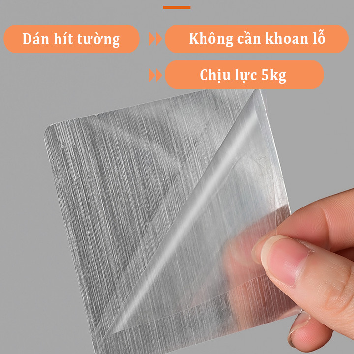 Kệ dán góc tường tam giác đựng đồ nhà tắm, nhà bếp kim loại