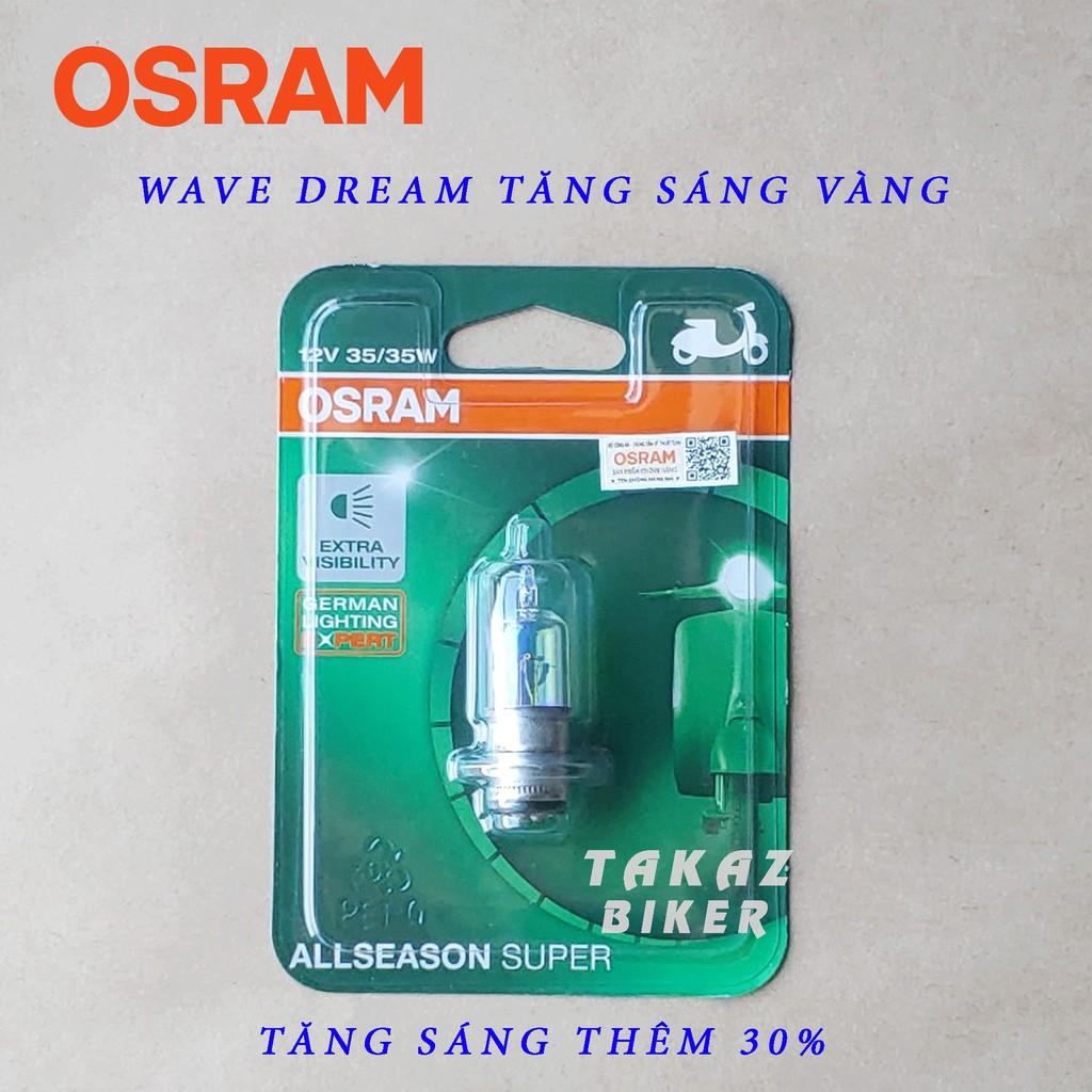 Bóng đèn HALOGEN OSRAM T19 - Tăng sáng vàng nắng nhạt 35W Dùng Cho Xe Dream, Wave, Wave 100, Future Tăng Sáng Phá Sương