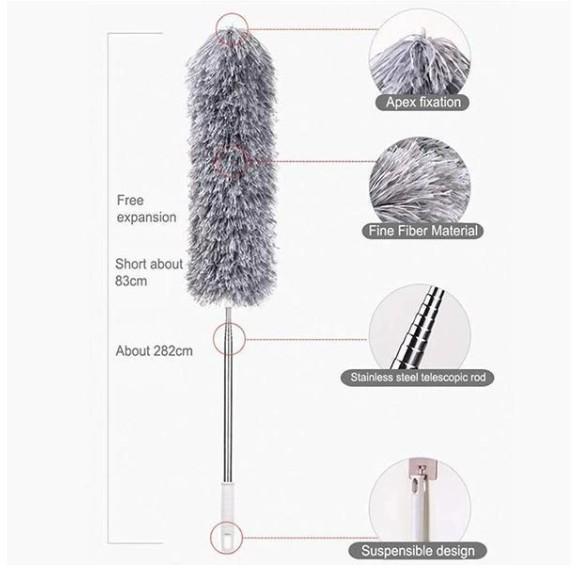 Cây Bông Lau Làm Sạch Bụi Mọi Góc Thu Gọn Kéo Dài - Retractable Clean Soft Brush - AsiaMart