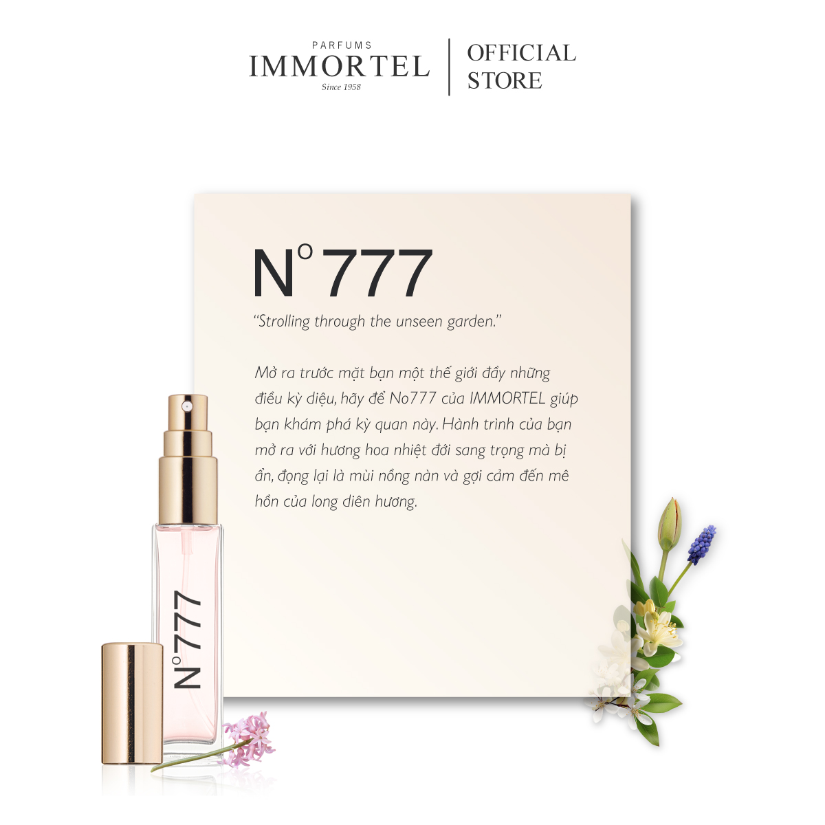 Nước hoa nữ IMMORTEL N°777 - 8mL EDP Chính hãng Pháp