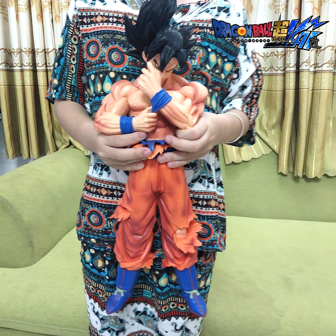 Mô hình Son goku lớn 45Cm 2 hình thái Vô cực và tóc đen nhựa đặt tự nhiên nguyên khối Anime Dragonball 2046 9