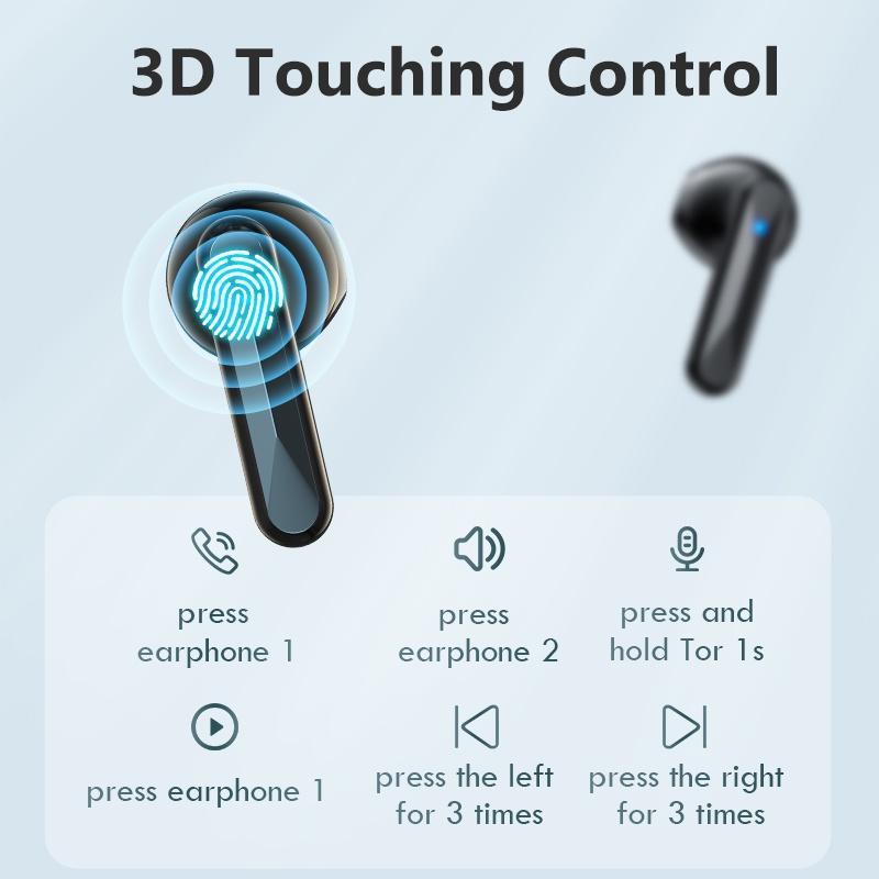 Tai Nghe Không Dây Tws Bluetooth 5.0 Chống Thấm Nước 9D Tích Hợp Micro Tiện Dụng Khi Chơi Thể Thao