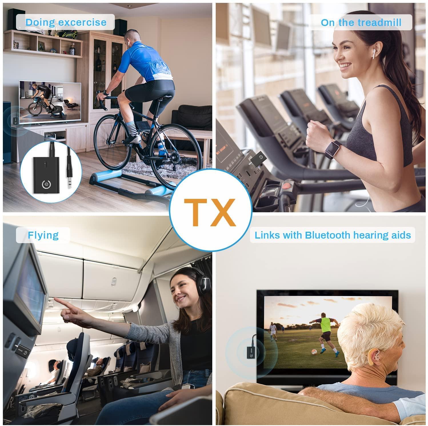 Máy phát biến hình Bluetooth 5.0, máy thu phát âm âm thanh Bluetooth và thu âm thanh 2-in-1 3