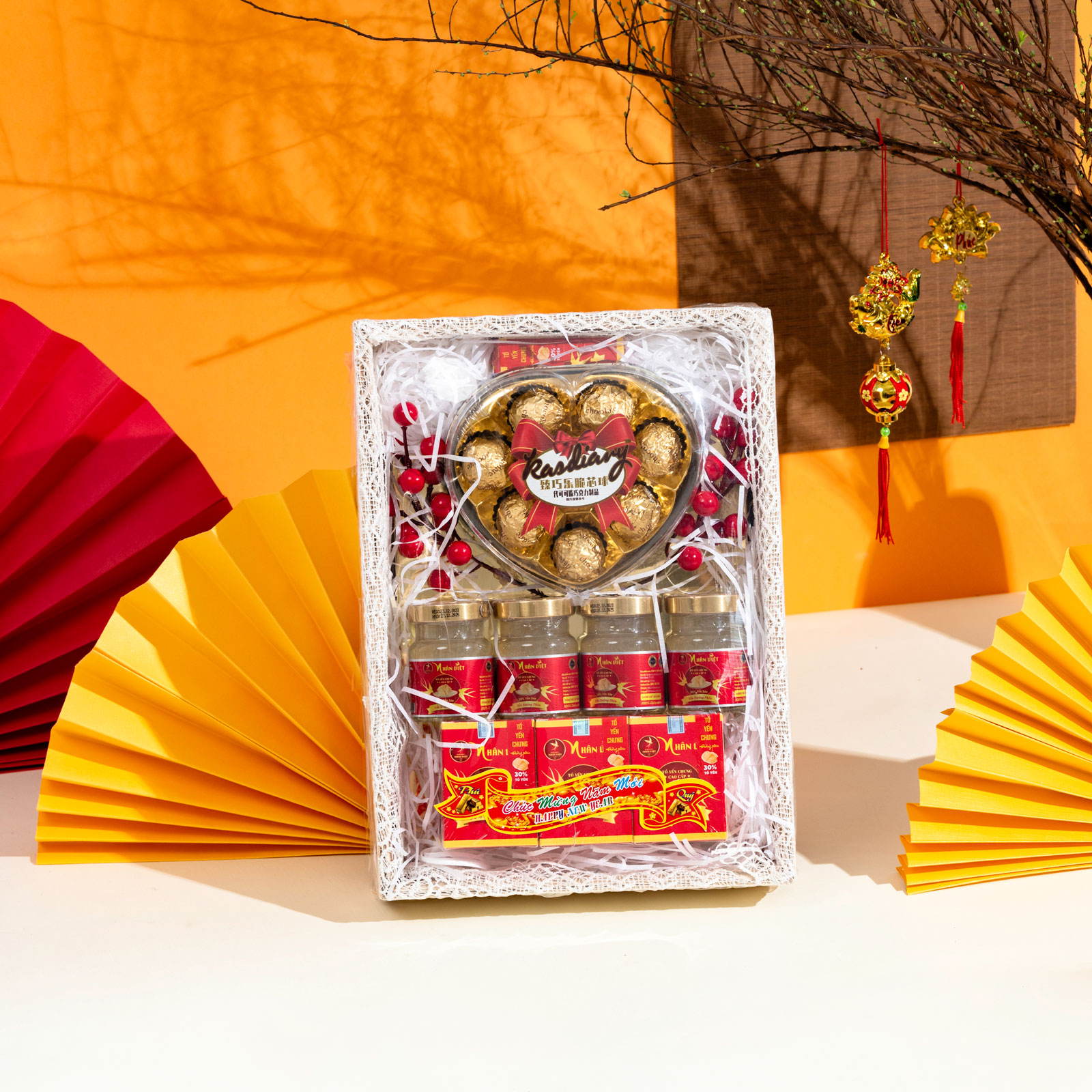 HỘP QUÀ TẾT YẾN SÀO NHÂN VIỆT 2026 - XUÂN TÀI LỘC MÃ ĐÁO THÀNH CÔNG