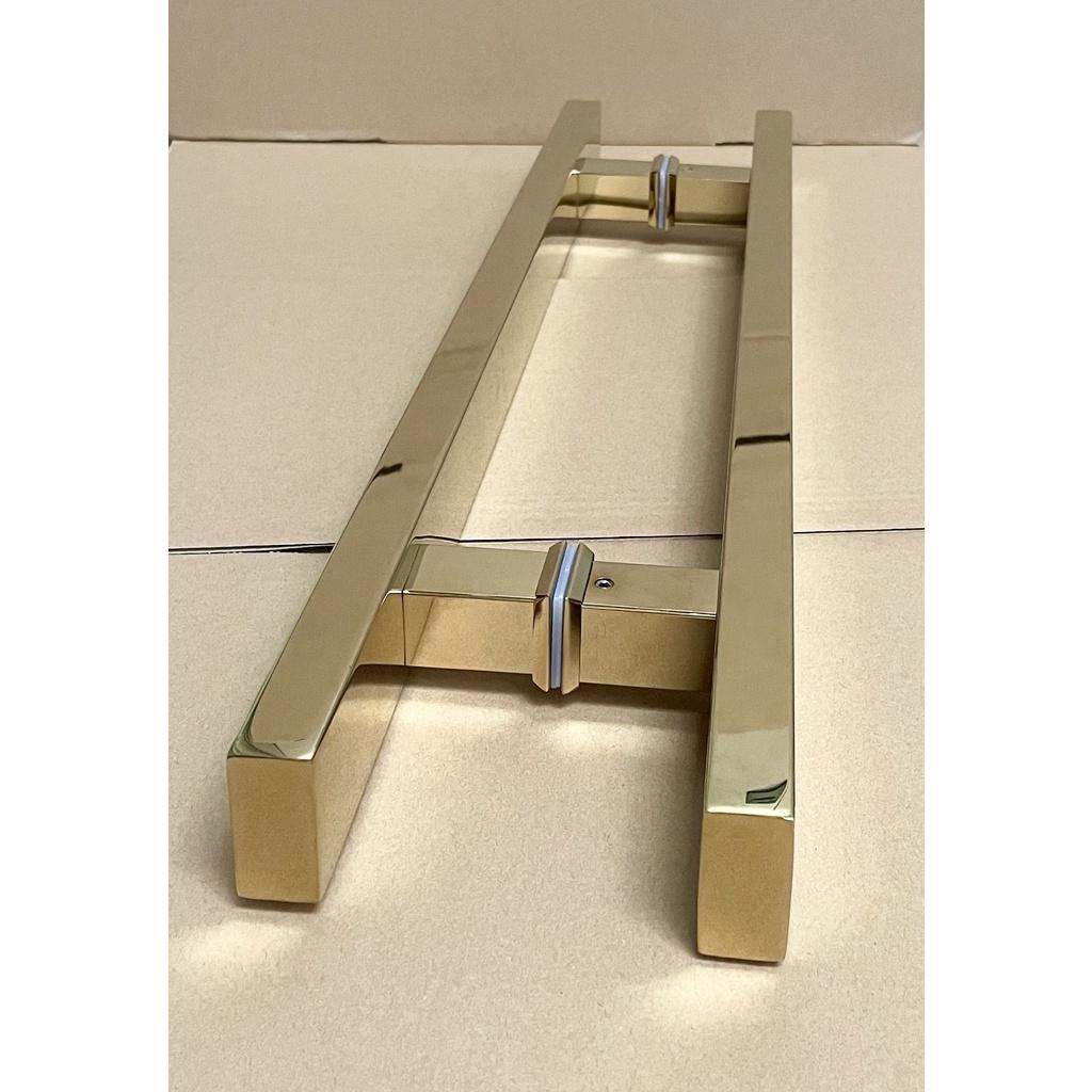 Tay nắm cửa kính cường inox 304 mạ vàng cao cấp