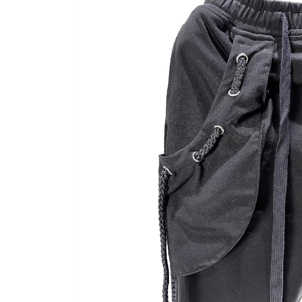 Quần Short Nam 12.DESTINY Túi Bầu Dục Chạy Dây Thừng Viền Túi Chất Liệu Mì Hàn Nhập Khẩu Màu Đen