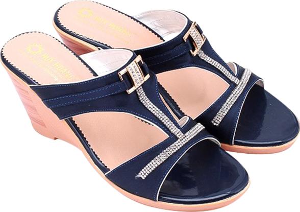 Dép Nữ Cao Gót Huy Hoàng HT7068 - Xanh (Size