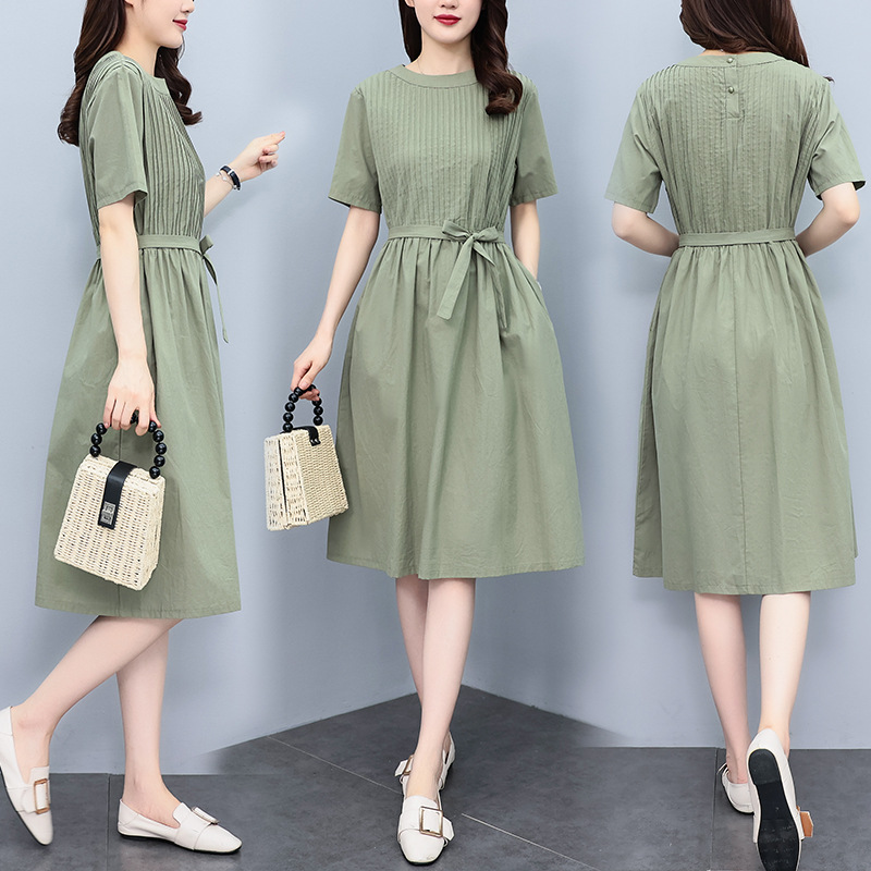 Đầm suông nữ - váy suông Linen cổ tròn dáng rộng ngắn tay, chất liệu Linen cao cấp, phong cách nữ trẻ trung Đũi Việt