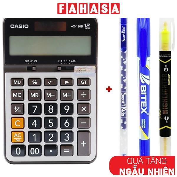 Máy Tính Văn Phòng Casio AX - 120B - W-DC - Kèm Quà Chất