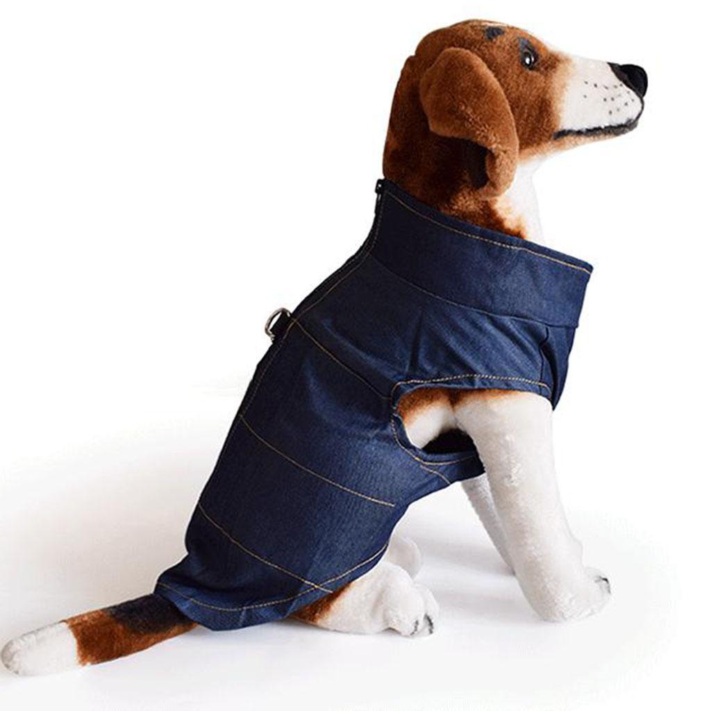 Spring Summer Denim Vest Coat Clothes T Shirt for Pet Dog