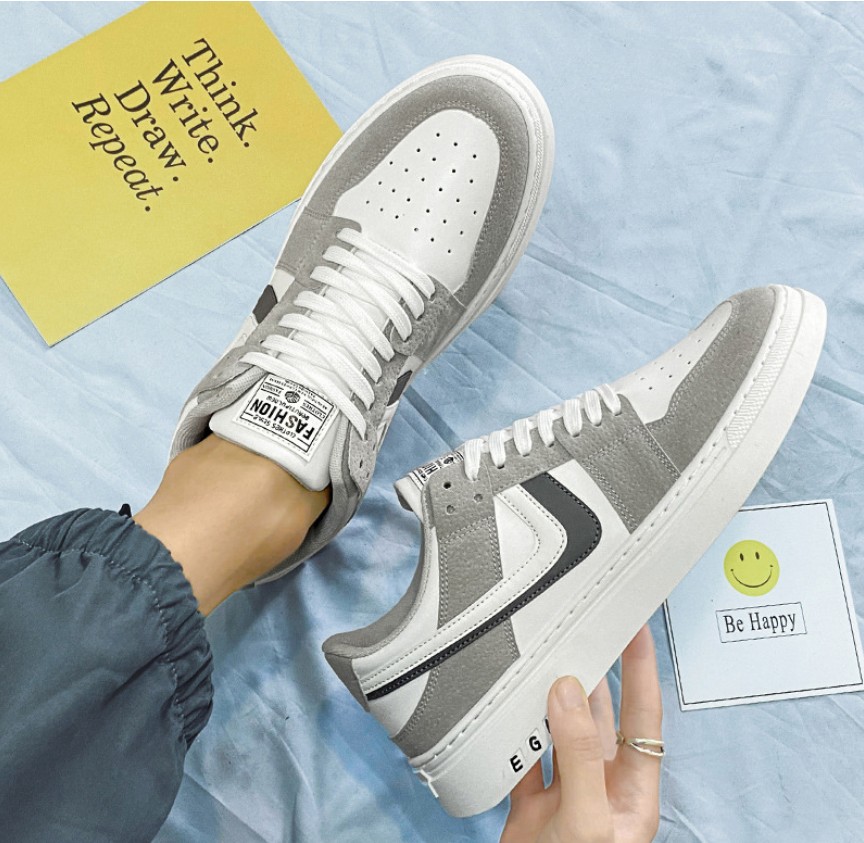 Giày thể thao nam cổ thấp - giày sneaker nam phong cách trẻ trung, chất da lì siêu bền đẹp AVI - 406