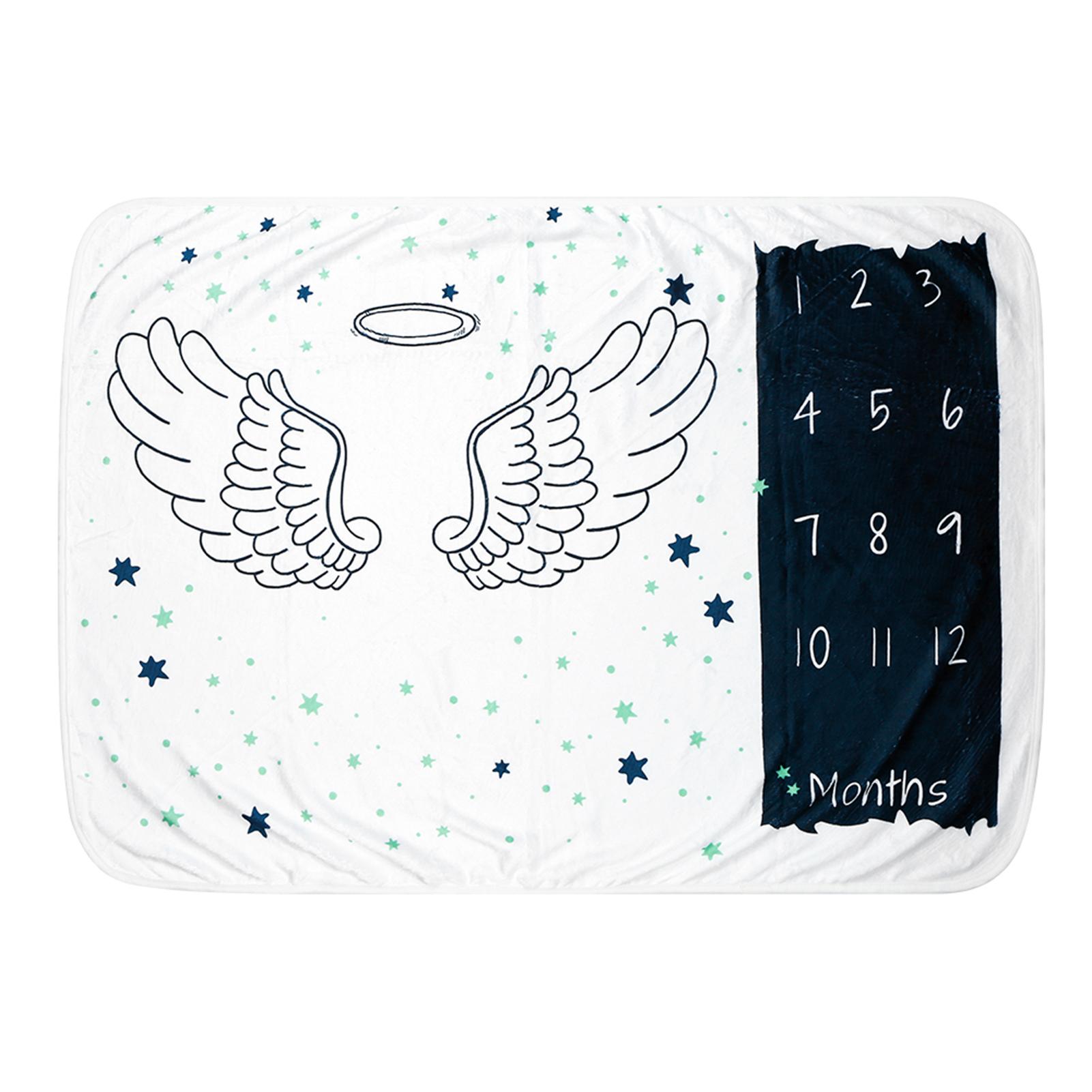 Chăn đánh dấu cột mốc phát triển theo tháng cho trẻ sơ sinh nhiều kiểu hoạ tiết