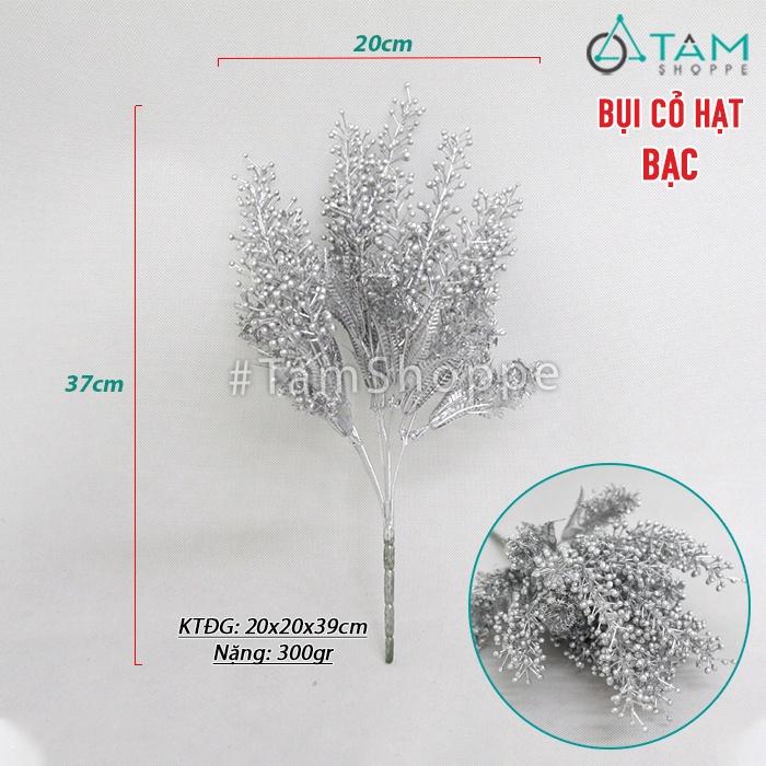 Cành lá giả phủ bạc trang trí nhiều kiểu CHG-124