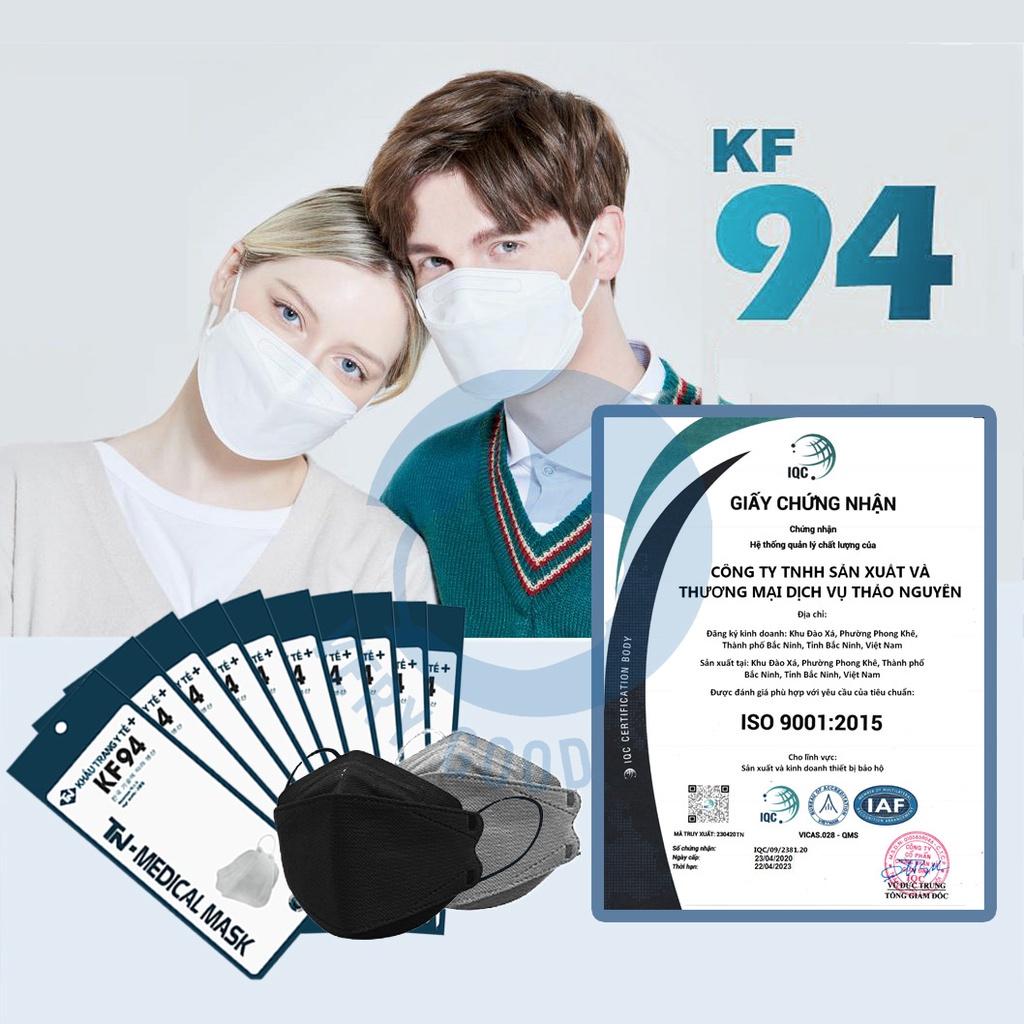 Túi 10 khẩu trang 4 lớp kháng khuẩn KF94 dày dặn chống khói bụi vi khuẩn