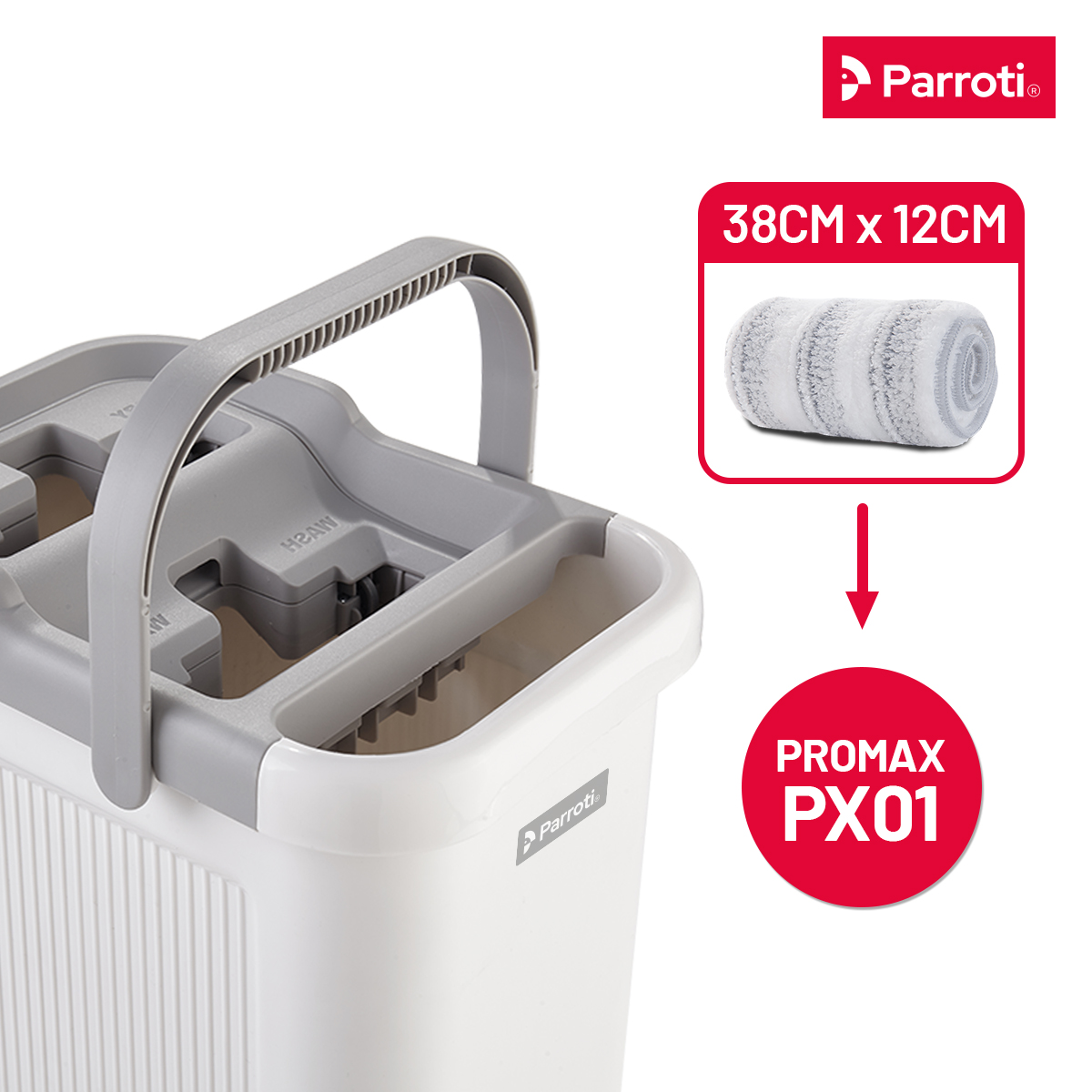 Combo 2 Miếng Lau Nhà Parroti ProMAX - Kích Thước 38 x12 CM