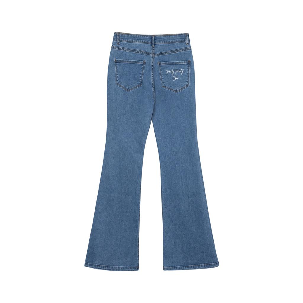 TATICHU - Quần jean ống loe thêu chữ túi sau - Twenty CHU Bell Bottom Jeans