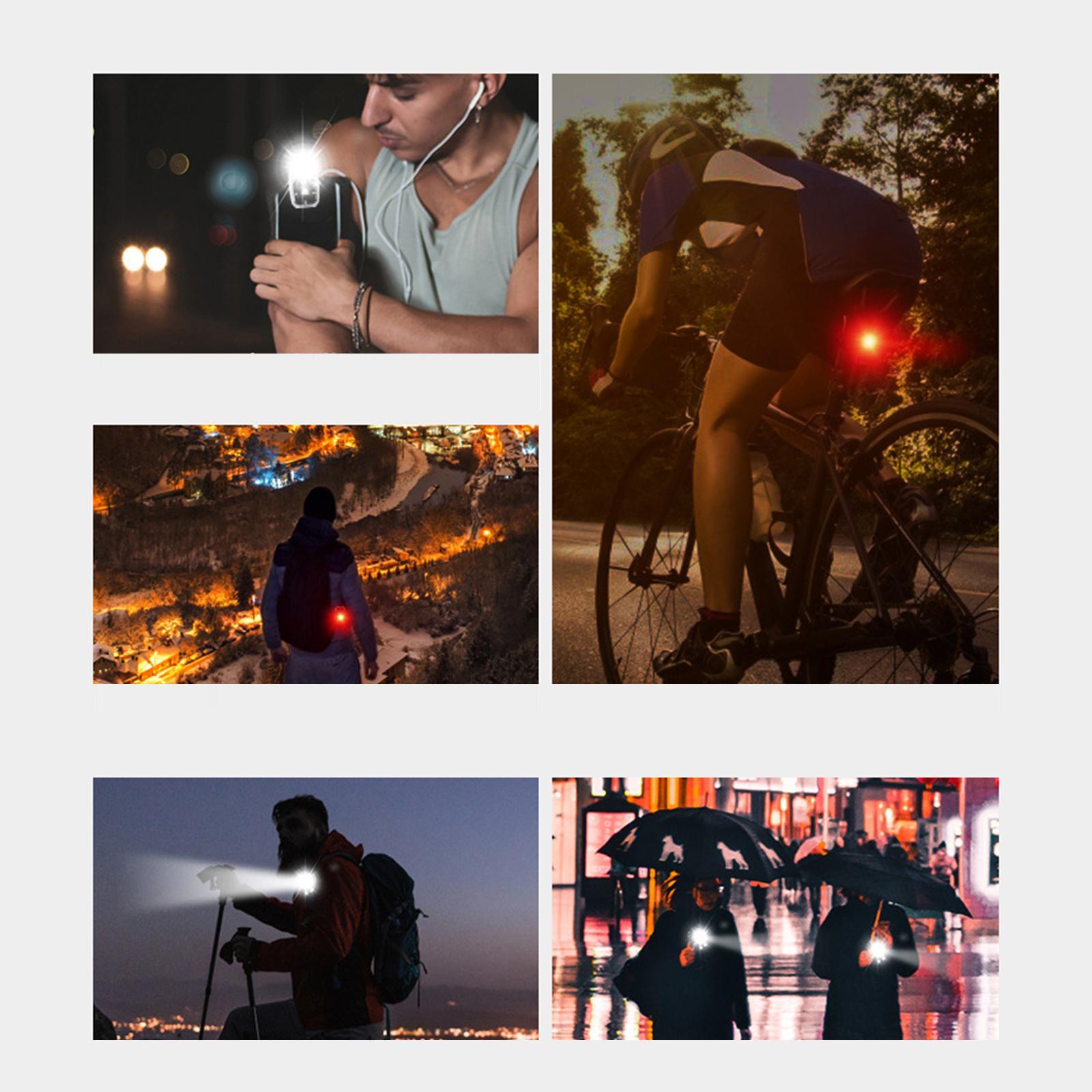 Energy Saving Bike Tail Light, Easy to Carry Rechargeable for Cycling Night Running
