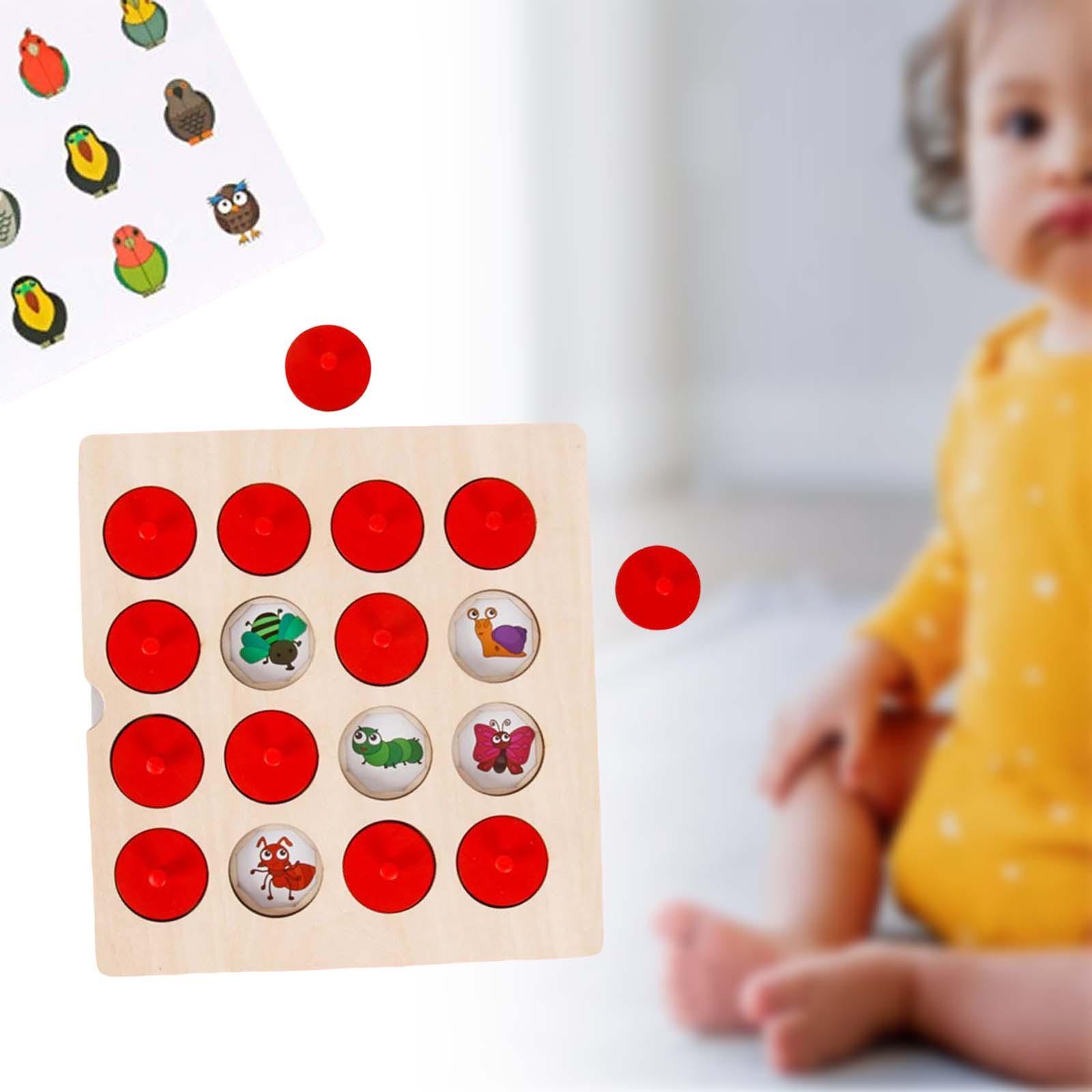 Kid Wooden Memory Chess Board Memory Training Game Educational Toy